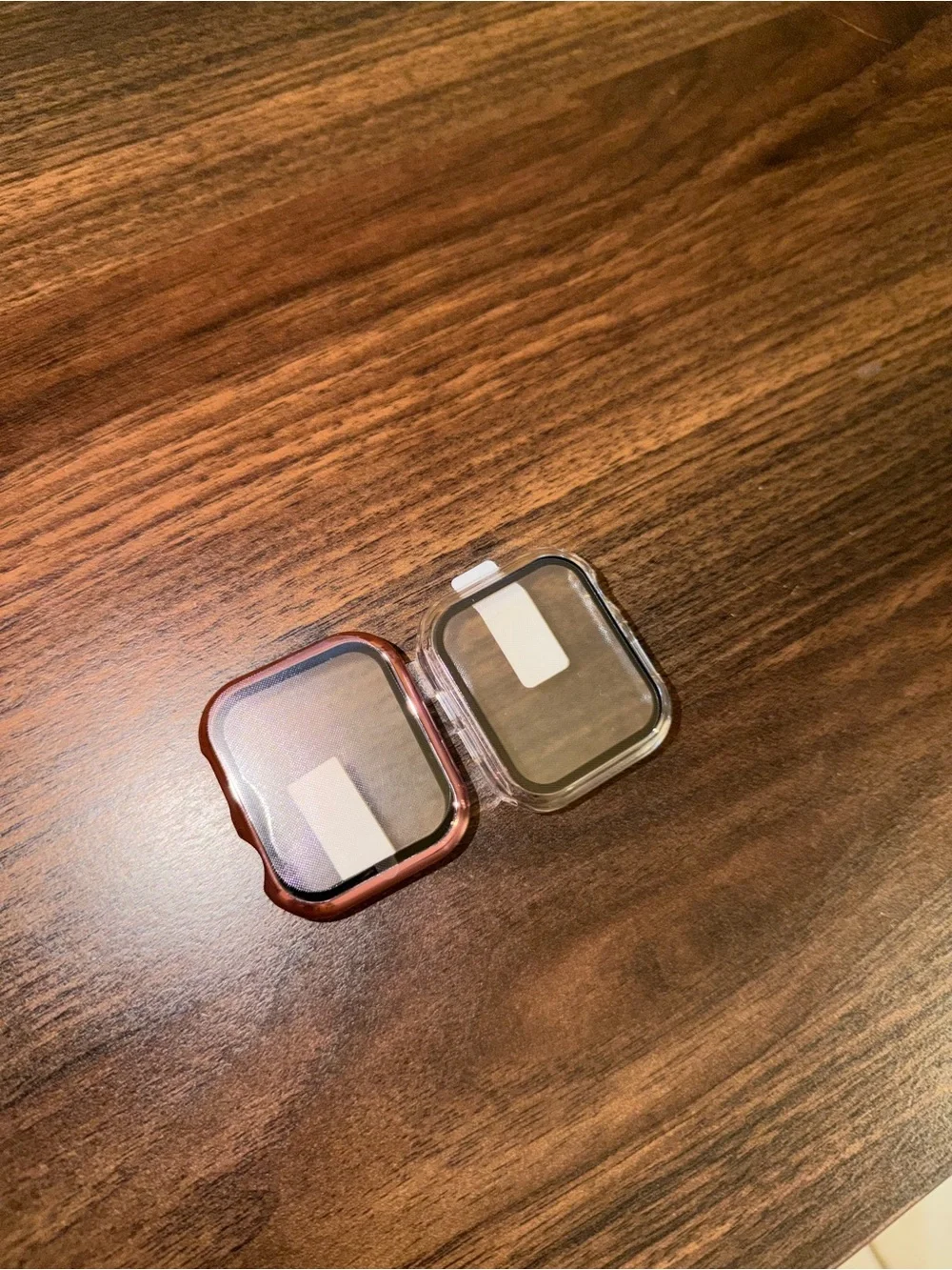 Clear and Rose Gold Protective Case for Apple Watch